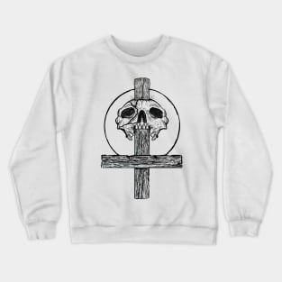 Skull and Reversed Cross Crewneck Sweatshirt